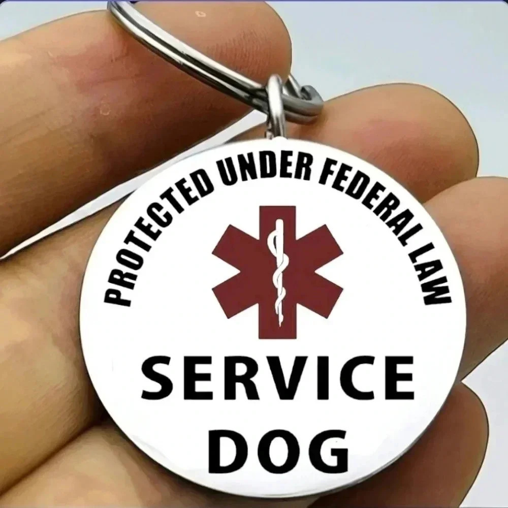 Service dog hot cute keychain reminder